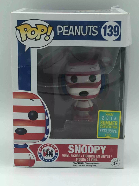 Funko POP! Animation Peanuts Snoopy Patriotic #139 Vinyl Figure - (79351)