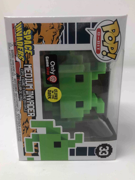 Funko POP! 8-Bit Space Invaders Medium Invader - (Green , Glow) #33 Vinyl Figure - (73456)