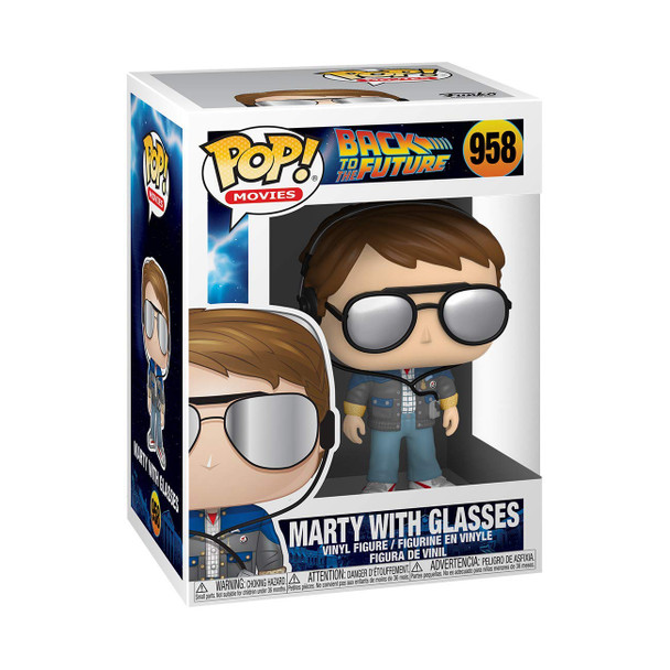 Funko POP! Movies Back to the Future Marty with Glasses #958 Vinyl Figure