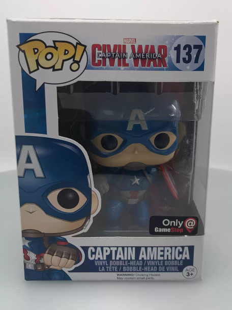 Funko POP! Marvel Captain America: Civil War Captain America #137 Vinyl Figure - (111829)