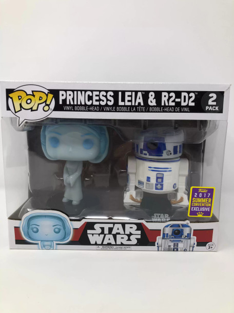 Funko POP! Star Wars Black Box Holographic Princess Leia & R2-D2 Vinyl Figure - (117320)
