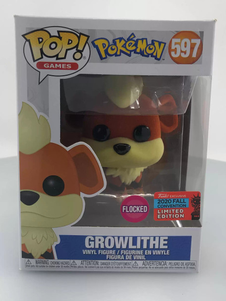 Funko POP! Games Pokemon Growlithe (Flocked) #597 Vinyl Figure - (116911)