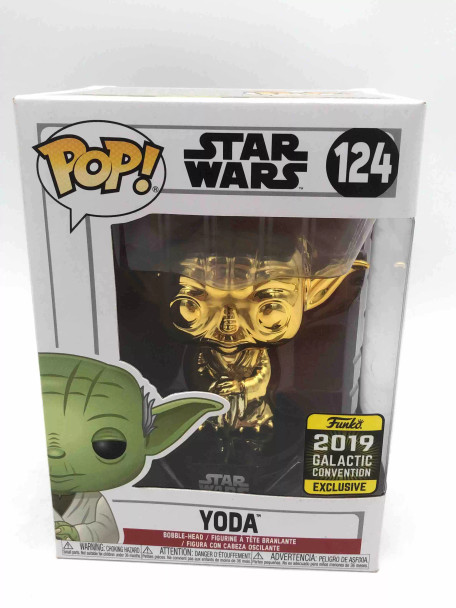 Funko POP! Star Wars Chrome Yoda (Gold) #124 Vinyl Figure - (55685)