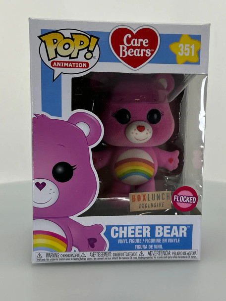 Funko POP! Animation Care Bears Cheer Bear (Flocked) #351 BoxLunch Exclusive - (167092)