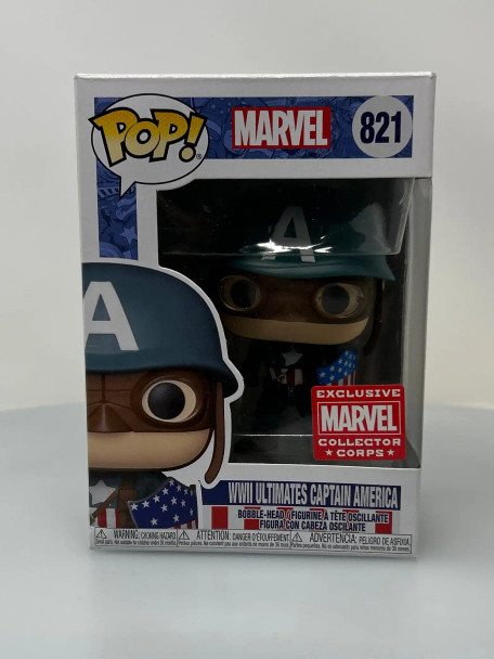 Funko POP! Marvel WWII Ultimates Captain America #821 Amazon Exclusive - (185481)