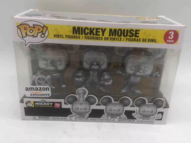 Funko POP! Disney Mickey Mouse & Friends Mickey Mouse 90th Silver 3-Pack - (61390)