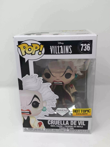 Funko POP! Disney Villains Cruella De Vil (Diamond Glitter) #736 Vinyl Figure - (63977)