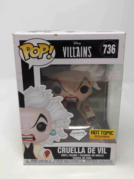 Funko POP! Disney Villains Cruella De Vil (Diamond Glitter) #736 Vinyl Figure - (65641)