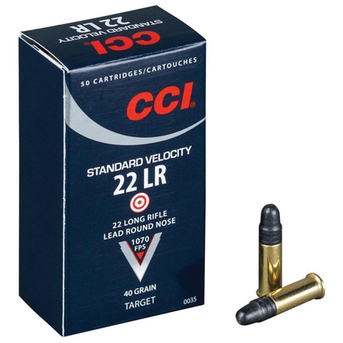 CCI 22LR Standard Velocity 40gr FN Ammunition 50PK