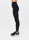 THE UPSIDE women's black Peached 28inch High Rise Pant is made from a recycled soft peached fabric with moisture-wicking, breathable and quick-drying properties.