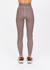 THE UPSIDE women's houndstooth check Bohemia 25 inch Midi Pant is made with recycled soft peached with a brushed handfeel, and moisture wicking, breathable and quick drying properties. This mid rise legging is designed for yoga, pilates and barre.