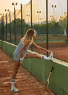 THE UPSIDE women's Portobello Malik Crochet Short is hand crocheted in a two tone design of green and white. The relaxed elasticated waist short is fitted with a white waistband with drawcord. Designed for activity golf.
