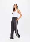 THE UPSIDE women's grey Juliet Pant is made from a viscose blend to create a slinky effect. The low rise pant features an elasticated waist and side seam pockets. Designed for walking and recovery.