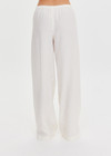THE UPSIDE women's cream Desert House Party Pant is made from sandwash silk. The relaxed pant features drawstring waist. Designed for comfort and travel.