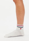 THE UPSIDE women's Love Club 2 Pack Grip Sock are anti slip grip socks perfect for pilates and yoga. Featuring a soft terry sole and embroidered heart & arrow.