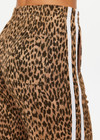 THE UPSIDE women's leopard Panthera Jetset Pant is made from viscose and rayon. The side stripe pants features pockets. Designed for travel and lounge.