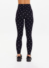 THE UPSIDE women's printed Satellite 25 inch High Midi Pant is made from jacquard. The soft legging features high rise waist. Designed for yoga, pilates and barre.