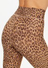 THE UPSIDE women's leopard Panthera 25 inch Midi Pant is made from recycled peached. The soft legging features a drawstring. Designed for yoga and pilates.