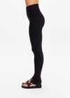 THE UPSIDE women's black Pegasus Farrow Split Pant is made from recycled peached. The mid rise pants features split flare hem. Designed for yoga and pilates.