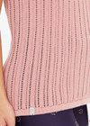 THE UPSIDE women's dusty pink Glory Wales Knit Tank Top is made from organic cotton and is designed for a basketball tank shape with a ribbed neckline.