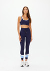 THE UPSIDE women's navy Silverstone 25 inch Legging features a recycled rib fabrication with elasticated drawcord waist. Perfect for yoga & pilates.