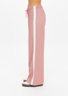THE UPSIDE women's pink Galaxia Loretta Pant is designed for a mid to low rise straight leg fit and features elasticated waistband, drawcord and side seam pockets. Made for lifestyle.