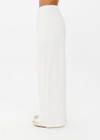 THE UPSIDE women's cream recycled cotton Soho Tokio Wide Leg Pant is designed for a relaxed fit and features an elasticated waistband and front pockets. Made for everyday leisure.