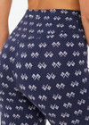 THE UPSIDE women's navy Cruzada 25inch Legging is designed for a soft & supportive fit in a jacquard rib fabrication in mini flag design. Made for yoga & pilates.