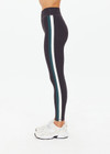 THE UPSIDE women's charcoal Limiter 25inch Legging is designed for a soft & supportive fit in a recycled rib fabrication and features a folded waistband. Made for yoga & pilates.