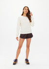 THE UPSIDE women's creme Gisella Wool Sweater is a lightweight wool knitted sweater in a soft cream colour. The perfect lifestyle piece.