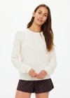 THE UPSIDE women's creme Gisella Wool Sweater is a lightweight wool knitted sweater in a soft cream colour. The perfect lifestyle piece.