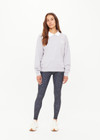 THE UPSIDE women's grey organic cotton Pascal Collared Crew is designed for a relaxed fit and features embroidered logo on front chest. Perfect for everyday wear.