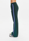 THE UPSIDE women’s green Lenzing viscose Maneki Petra Flare features hem splits and contrast knitted tape down the side seams. Made for lifestyle.