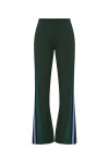 THE UPSIDE women’s green Lenzing viscose Maneki Petra Flare features hem splits and contrast knitted tape down the side seams. Made for lifestyle.