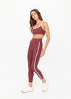 THE UPSIDE women's red recycled peached Samara Bowie Bra offers a soft & supportive fit and features a scooped front neckline with crossback and removable cups. Made for yoga & pilates.