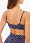 THE UPSIDE women's monogram jacquard Ezra Ballet Bra offers a soft & supportive fit and features elastic adjustable straps. Made for pilates and yoga.