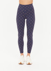 THE UPSIDE women's monogram jacquard Ezra 25inch High Midi Legging offers firm and supportive fit with V panel waistband. Made for yoga and pilates.