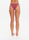 THE UPSIDE women's pink check Aliki Christy Pant has low coverage and is fully lined. Made for swim.