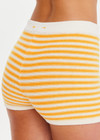 THE UPSIDE women’s stripe organic cotton Daisy Aster Knit Shortie is a fitted boyleg short, featuring a ribbed mid-rise waistband and hem. Made for everyday leisure.