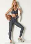 THE UPSIDE women’s recycled supersoft fabric Starlet 28inch Legging is designed for a supportive & comfortable fit and features an elastic drawcord in navy and cream. Made for yoga & pilates.