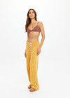 THE UPSIDE women's yellow terry towelling Cocos Charli Drawstring Pant has a low-rise straight leg fit with a soft elasticated waistband with drawcord. Perfect for everyday or holiday.