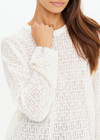THE UPSIDE women's cream organic cotton Chennai Yelena Knitted Top is designed for a relaxed fit and features a 'TU' monogram and ribbed neckline and cuffs. Made for lifestyle.