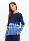 THE UPSIDE women's tie dye organic cotton Seeker Amana Long Sleeve Knit is designed for a regular fit and features a ribbed neckline. Made for lifestyle.