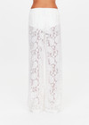 THE UPSIDE women's white Halcyon Lace Charli Pant is designed for a low-rise straight leg fit with a fine drawcord through waist with elasticated back. Made for lifestyle.