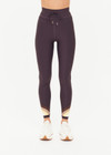 THE UPSIDE women's grey recycled soft peached Kefi 25inch Legging is designed for a mid-rise fit, with an elastic drawcord and aglet ends, crafted with a panelled rainbow feature at the hem. Made for yoga & pilates.