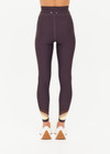 THE UPSIDE women's grey recycled soft peached Kefi 25inch Legging is designed for a mid-rise fit, with an elastic drawcord and aglet ends, crafted with a panelled rainbow feature at the hem. Made for yoga & pilates.