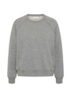 THE UPSIDE women's grey cotton Hit The Road Track Top is a relaxed raglan crew neck sweater in french terry fabrication with a ribbed neckline, arms and cuffs. Made for lifestyle.