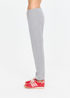THE UPSIDE women's grey cotton Hit The Road Track Pants are mid-rise with french terry fabrication, a soft elasticated drawcord waistband and cuffs. Made for lifestyle.