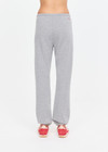 THE UPSIDE women's grey cotton Hit The Road Track Pants are mid-rise with french terry fabrication, a soft elasticated drawcord waistband and cuffs. Made for lifestyle.