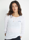 RIB CHRISSY LONG SLEEVE TOP - WHITE [USW020050]